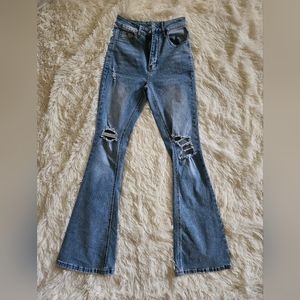 Size 26 Ripped Jean Flare